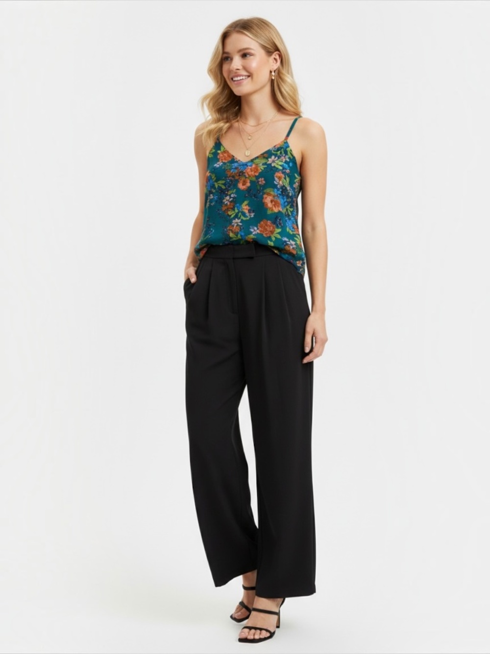 Cabi Still Life Floral Cami Top Size Large